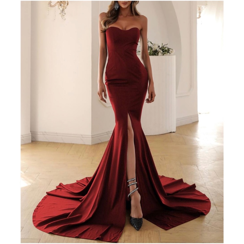 BellanBlue Elegant Red Prom Dress